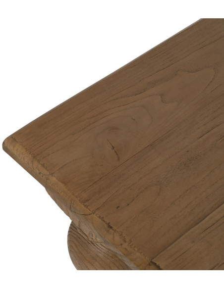 Grande Table à manger rustique chic Rectangulaire 12 personnes en Bois de chêne recyclé Naturel Lisandro - 3