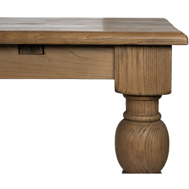 Grande Table à manger rustique chic Rectangulaire 12 personnes en Bois de chêne recyclé Naturel Lisandro - 5