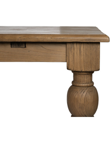 Grande Table à manger rustique chic Rectangulaire 12 personnes en Bois de chêne recyclé Naturel Lisandro - 5