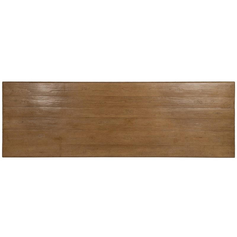 Grande Table à manger rustique chic Rectangulaire 12 personnes en Bois de chêne recyclé Naturel Lisandro - 6