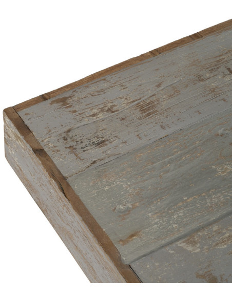 Grande Table à manger vintage Rectangulaire 8 personnes en Bois recyclé Gris Vieilli Naturel Mauro - 3