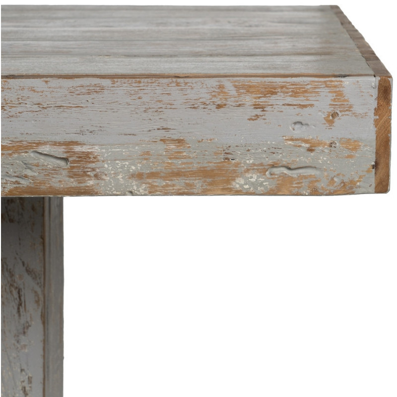Grande Table à manger vintage Rectangulaire 8 personnes en Bois recyclé Gris Vieilli Naturel Mauro - 5
