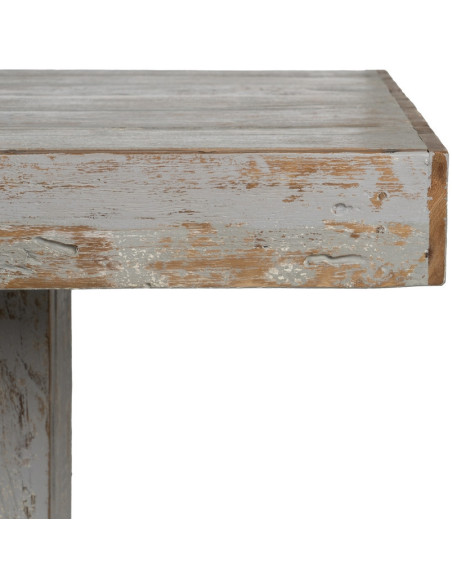 Grande Table à manger vintage Rectangulaire 8 personnes en Bois recyclé Gris Vieilli Naturel Mauro - 5