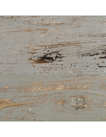 Grande Table à manger vintage Rectangulaire 8 personnes en Bois recyclé Gris Vieilli Naturel Mauro - 6