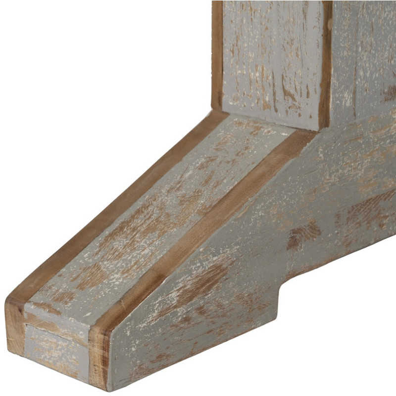 Grande Table à manger vintage Rectangulaire 8 personnes en Bois recyclé Gris Vieilli Naturel Mauro - 8