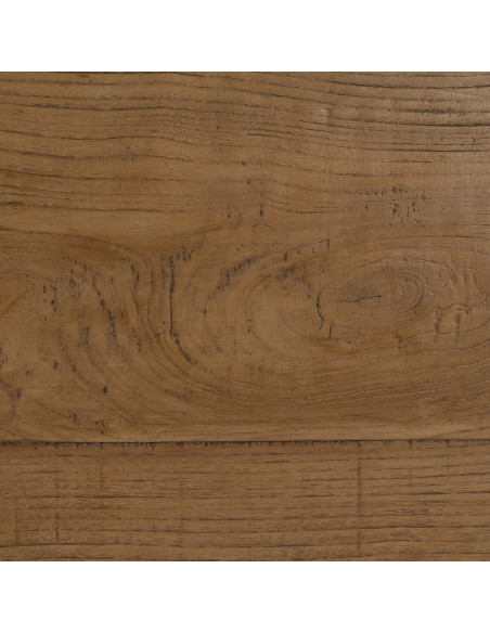 Grande Table à manger rustique chic Rectangulaire 8 personnes en Bois de chêne recyclé Marron Métal Noir Zuelia - 7