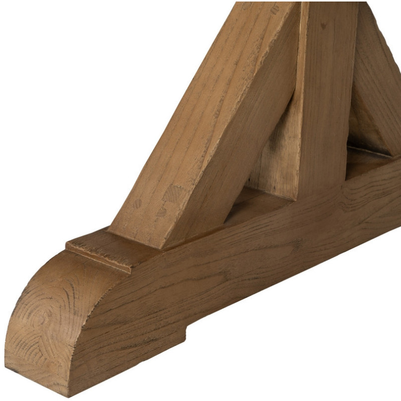 Grande Table à manger rustique chic Rectangulaire 8 personnes en Bois de chêne recyclé Marron Métal Noir Zuelia - 9