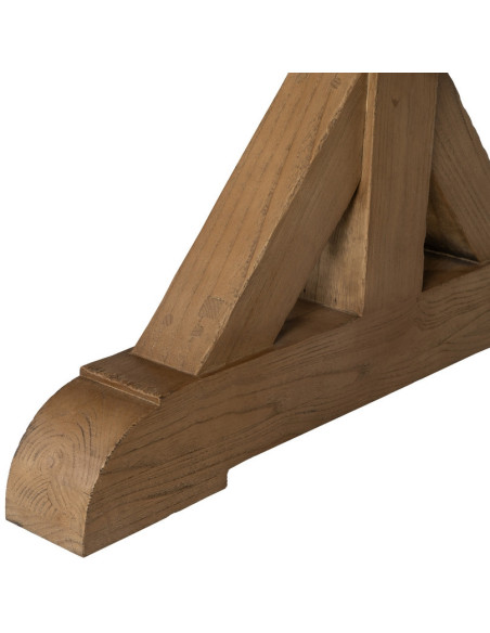 Grande Table à manger rustique chic Rectangulaire 8 personnes en Bois de chêne recyclé Marron Métal Noir Zuelia - 9