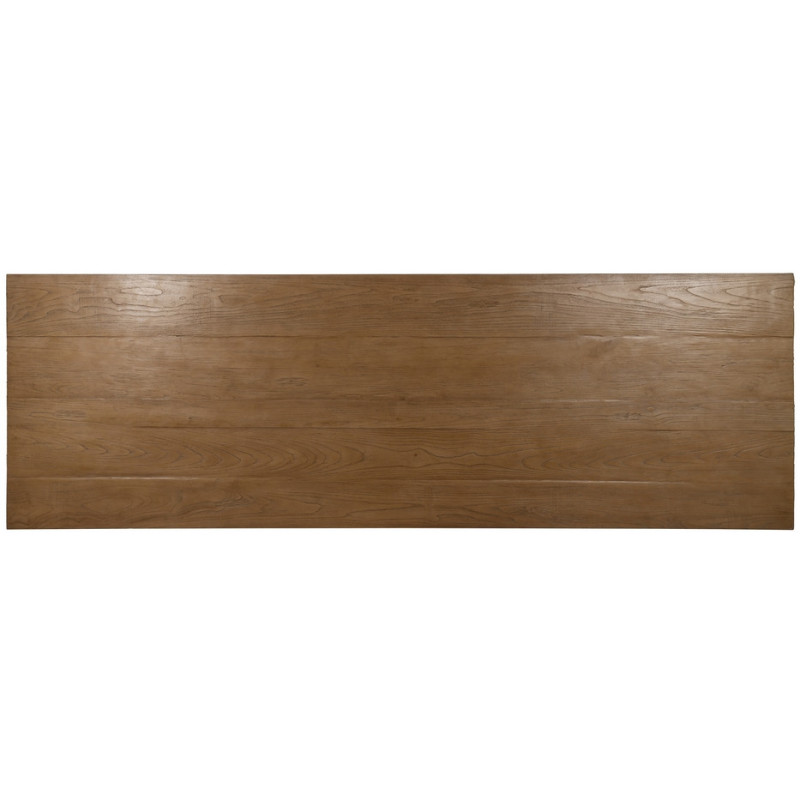Grande Table à manger rustique chic Rectangulaire 12 personnes en Bois de chêne recyclé Marron Métal Noir Zuelia - 7