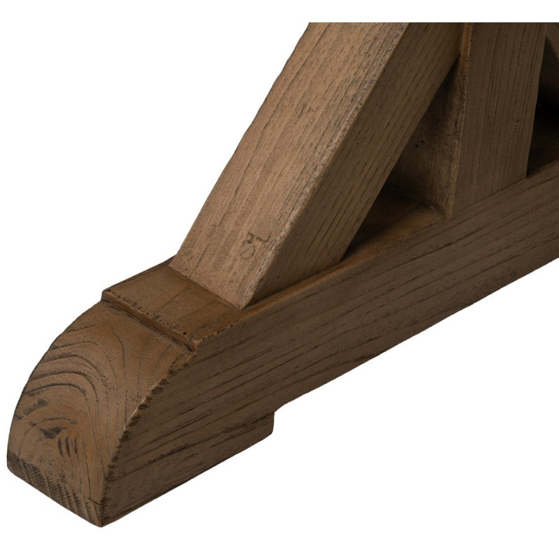 Grande Table à manger rustique chic Rectangulaire 12 personnes en Bois de chêne recyclé Marron Métal Noir Zuelia - 9