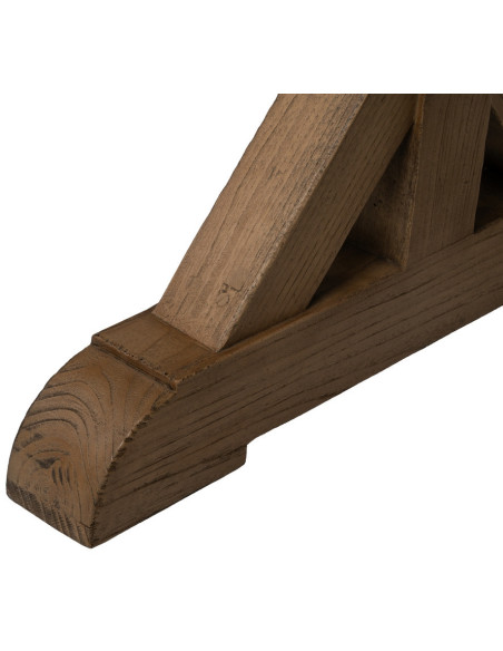 Grande Table à manger rustique chic Rectangulaire 12 personnes en Bois de chêne recyclé Marron Métal Noir Zuelia - 9