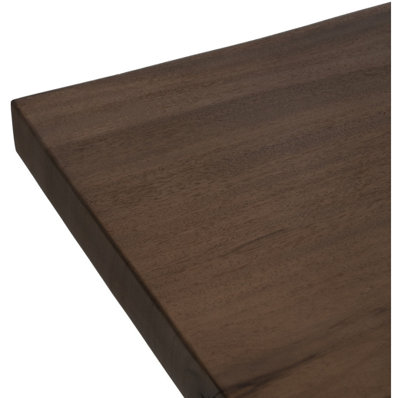 Grande Table à manger industrielle Rectangulaire 8 personnes en Bois de suar Marron Métal Noir Mirta - 3