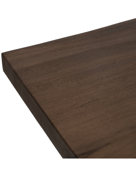 Grande Table à manger industrielle Rectangulaire 8 personnes en Bois de suar Marron Métal Noir Mirta - 3