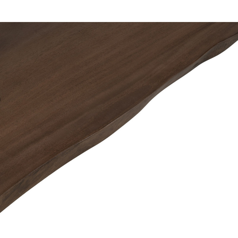 Grande Table à manger industrielle Rectangulaire 8 personnes en Bois de suar Marron Métal Noir Mirta - 5