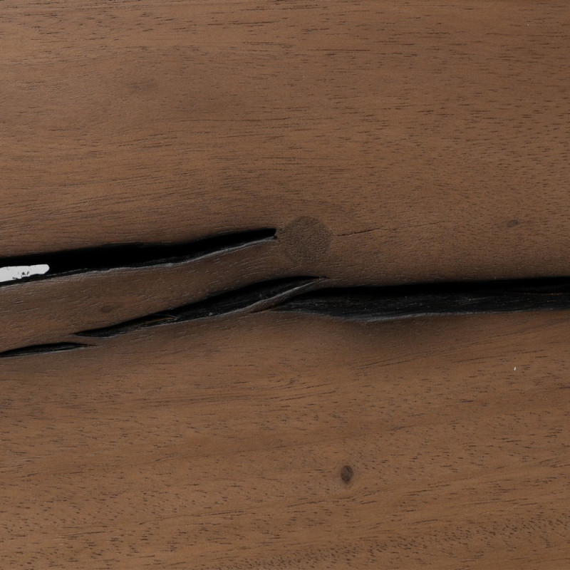 Grande Table à manger industrielle Rectangulaire 8 personnes en Bois de suar Marron Métal Noir Mirta - 7