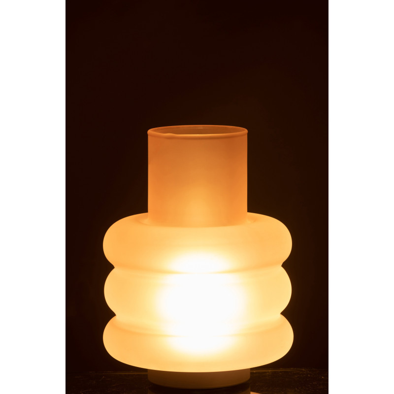 Lampe à poser Led Ring en Verre Rose - 4