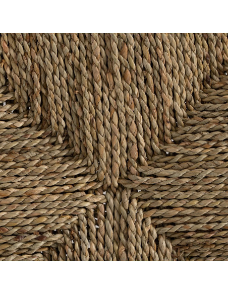 Tabouret moderne en Bois de teck Naturel Fibre de mendong Natural Woodwood - 6