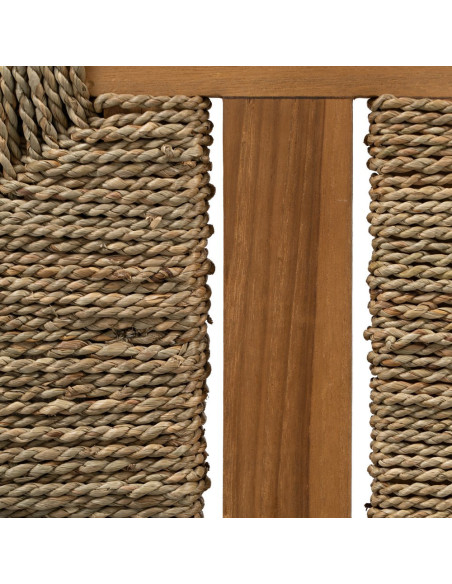 Banc en teck avec assise tressée 110 cm Woodwood Ixia - 5