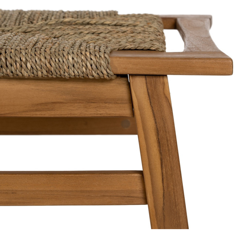 Banc en teck avec assise tressée 110 cm Woodwood Ixia - 7