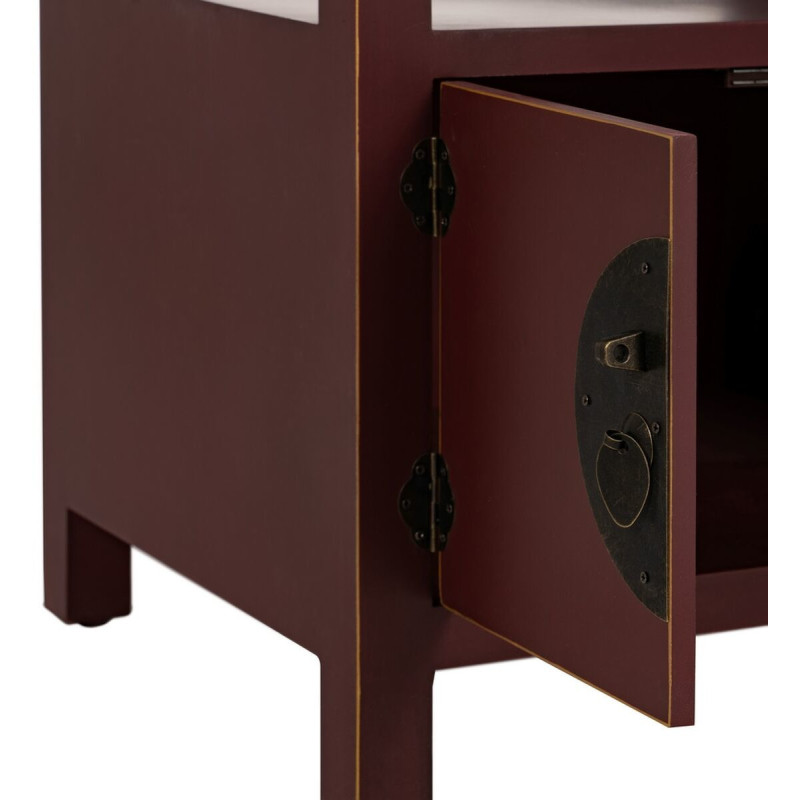 Chevet 2 portes 1 tiroir 1 étagère en Bois de sapin Tuile Oriente - 2