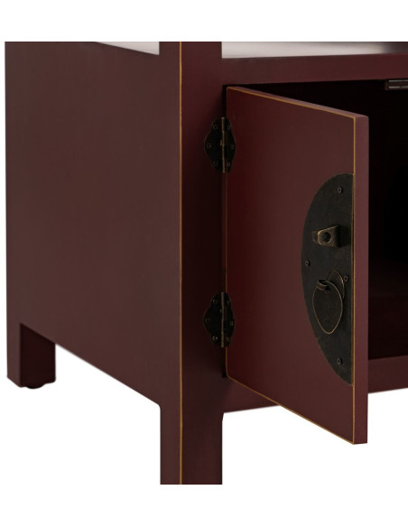 Chevet 2 portes 1 tiroir 1 étagère en Bois de sapin Tuile Oriente - 2