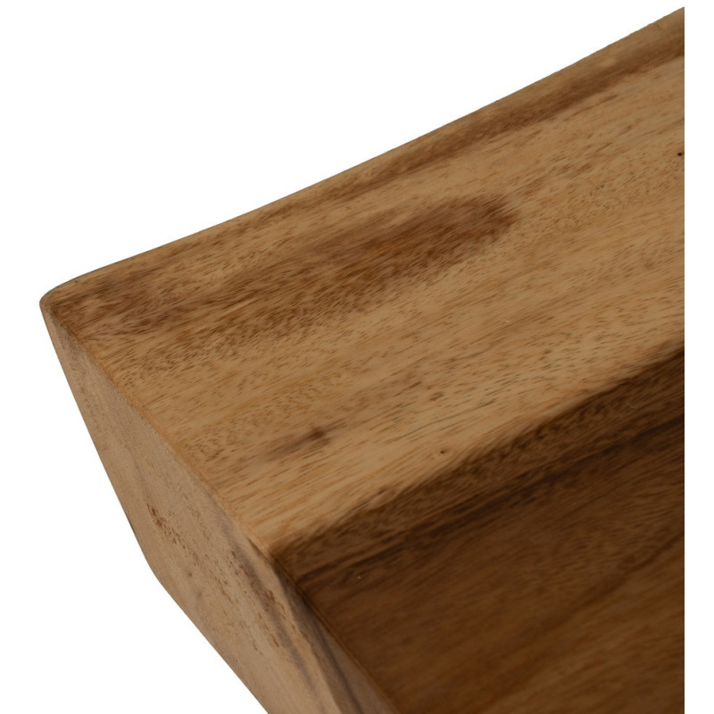 Grande Table basse rustique chic Rectangulaire en Bois de suar Naturel Métal Noir Amaya - 3