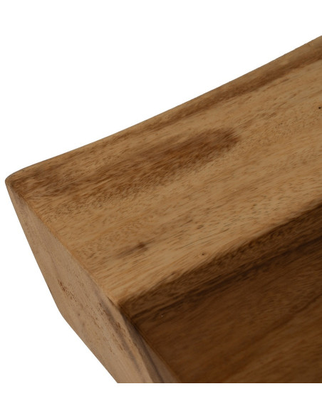 Grande Table basse rustique chic Rectangulaire en Bois de suar Naturel Métal Noir Amaya - 3