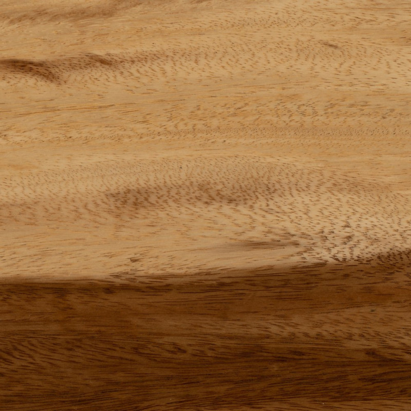 Grande Table basse rustique chic Rectangulaire en Bois de suar Naturel Métal Noir Amaya - 4