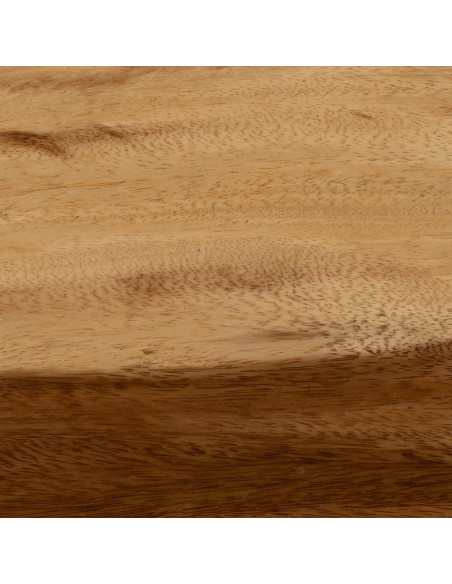 Grande Table basse rustique chic Rectangulaire en Bois de suar Naturel Métal Noir Amaya - 4