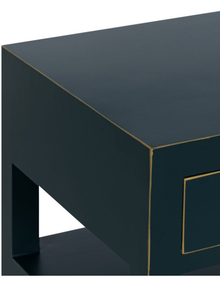 Chevet 2 portes 1 tiroir 1 étagère en Bois de sapin Bleu Oriente - 7