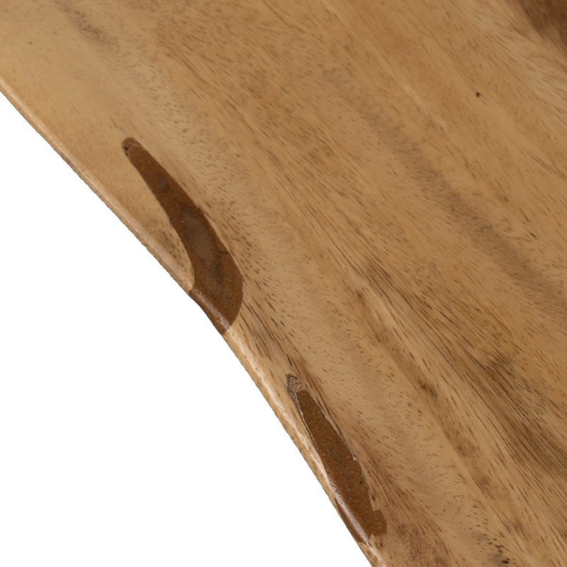 Grande Table basse rustique chic Rectangulaire en Bois de suar Naturel Métal Noir Amaya - 7