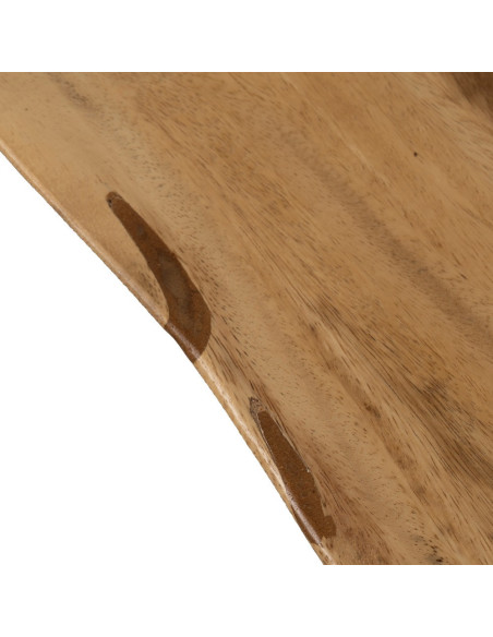 Grande Table basse rustique chic Rectangulaire en Bois de suar Naturel Métal Noir Amaya - 7