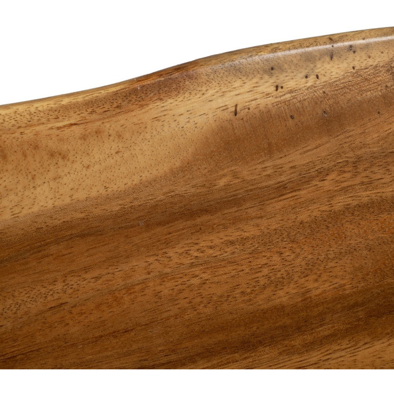 Grande Table à manger rustique chic Rectangulaire 8 personnes en Bois de suar Naturel Métal Noir Amaya - 5