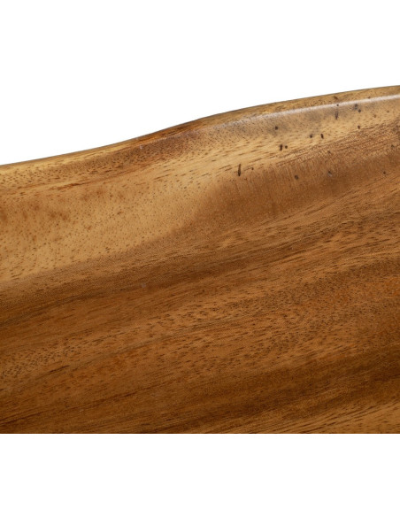 Grande Table à manger rustique chic Rectangulaire 8 personnes en Bois de suar Naturel Métal Noir Amaya - 5