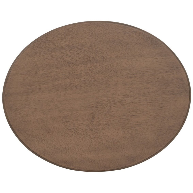Table d'appoint Ovale 1 étagère en Bois de pin Marron Margy - 3