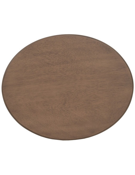 Table d'appoint Ovale 1 étagère en Bois de pin Marron Margy - 3