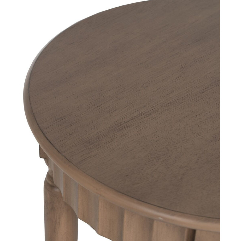 Table d'appoint Ovale 1 étagère en Bois de pin Marron Margy - 9