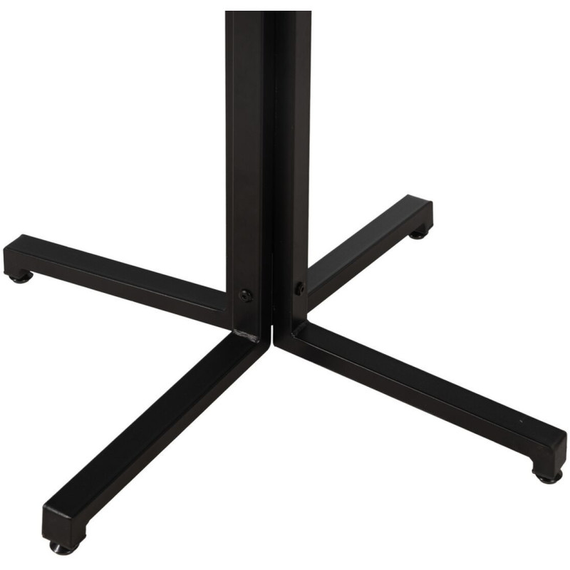 Table à manger Ronde 2 personnes en Bois Naturel Métal Noir Dulcia - 4