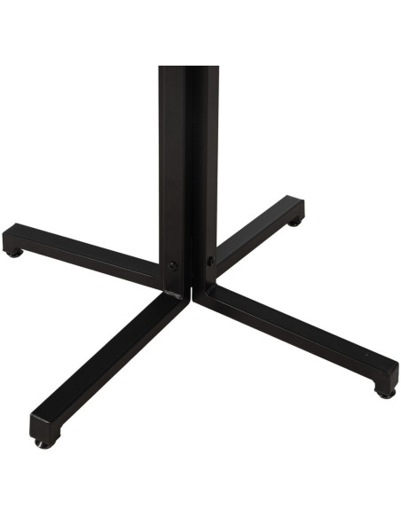 Table à manger Ronde 2 personnes en Bois Naturel Métal Noir Dulcia - 4