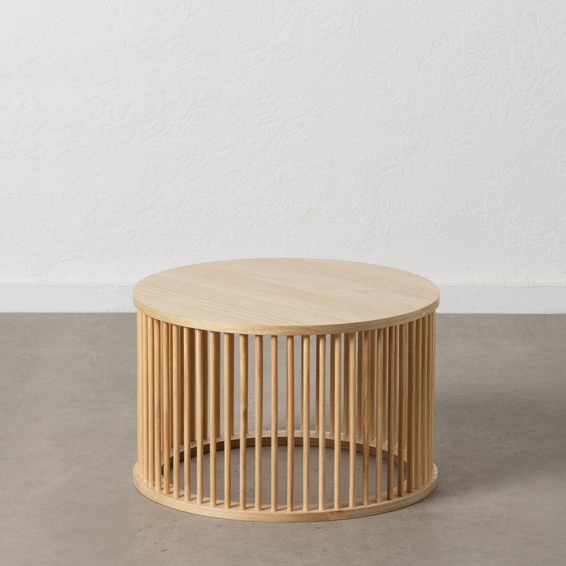 Table basse Ronde 60 cm en Bois de pin Naturel Stick - 2