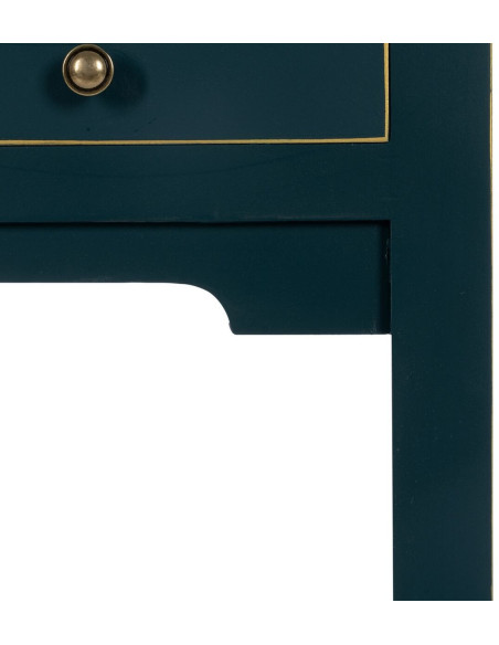 Console Rectangulaire 4 tiroirs en Bois de sapin Bleu Oriente - 3