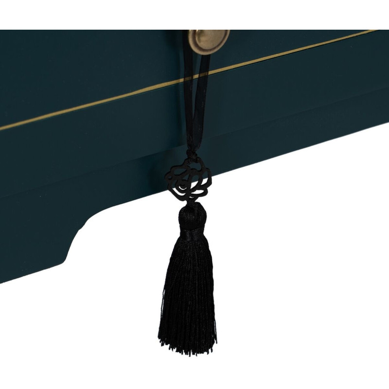 Console Rectangulaire 4 tiroirs en Bois de sapin Bleu Oriente - 4