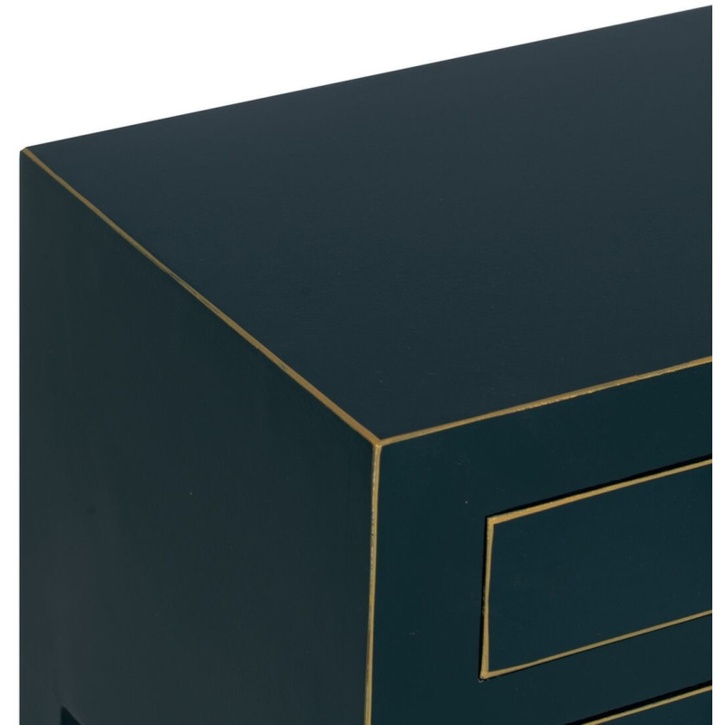 Console Rectangulaire 4 tiroirs en Bois de sapin Bleu Oriente - 6