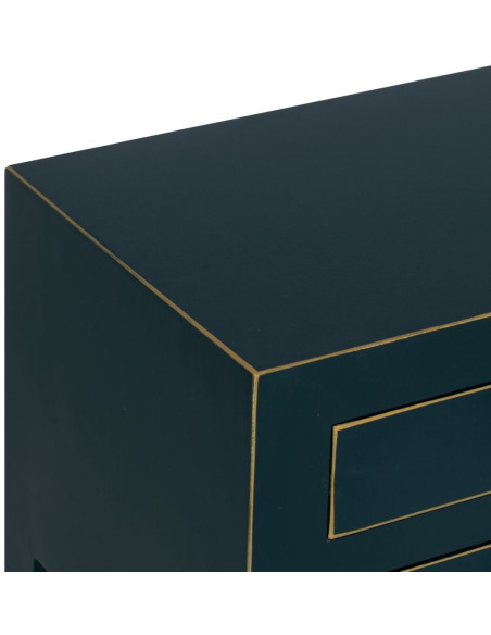 Console Rectangulaire 4 tiroirs en Bois de sapin Bleu Oriente - 6