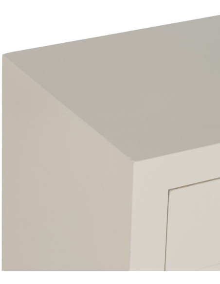 Console Rectangulaire 4 tiroirs en Bois de sapin Blanc Oriente - 5