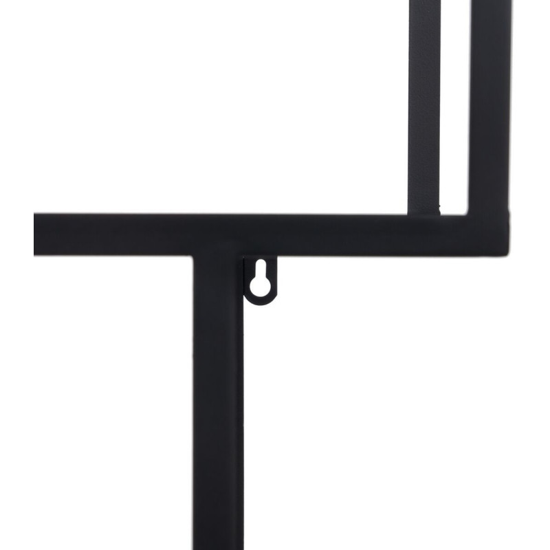 Étagère 6 niveaux en Métal Noir Verre Transparent Square - 3