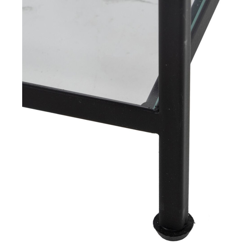 Étagère 6 niveaux en Métal Noir Verre Transparent Square - 4