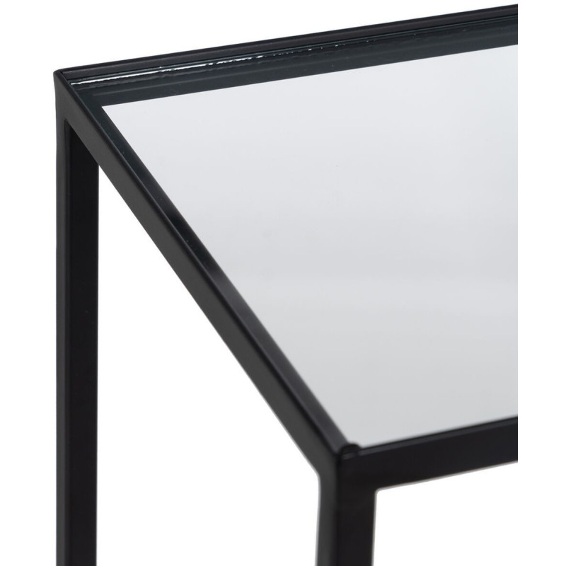 Étagère 6 niveaux en Métal Noir Verre Transparent Square - 9