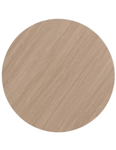 Table basse Ronde 65 cm en Bois Naturel Métal Noir Helena - 3