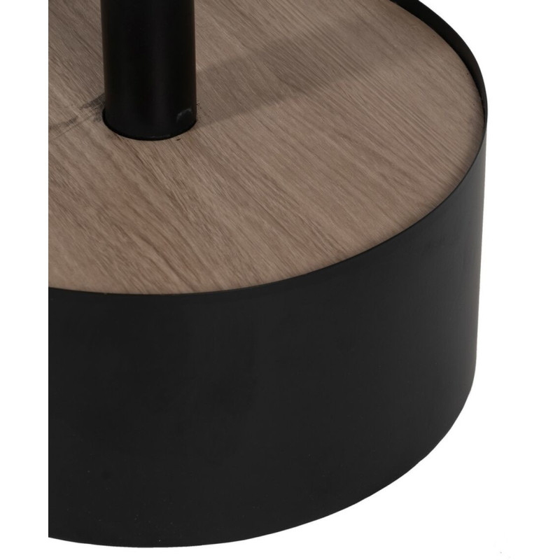 Table basse Ronde 65 cm en Bois Naturel Métal Noir Helena - 4
